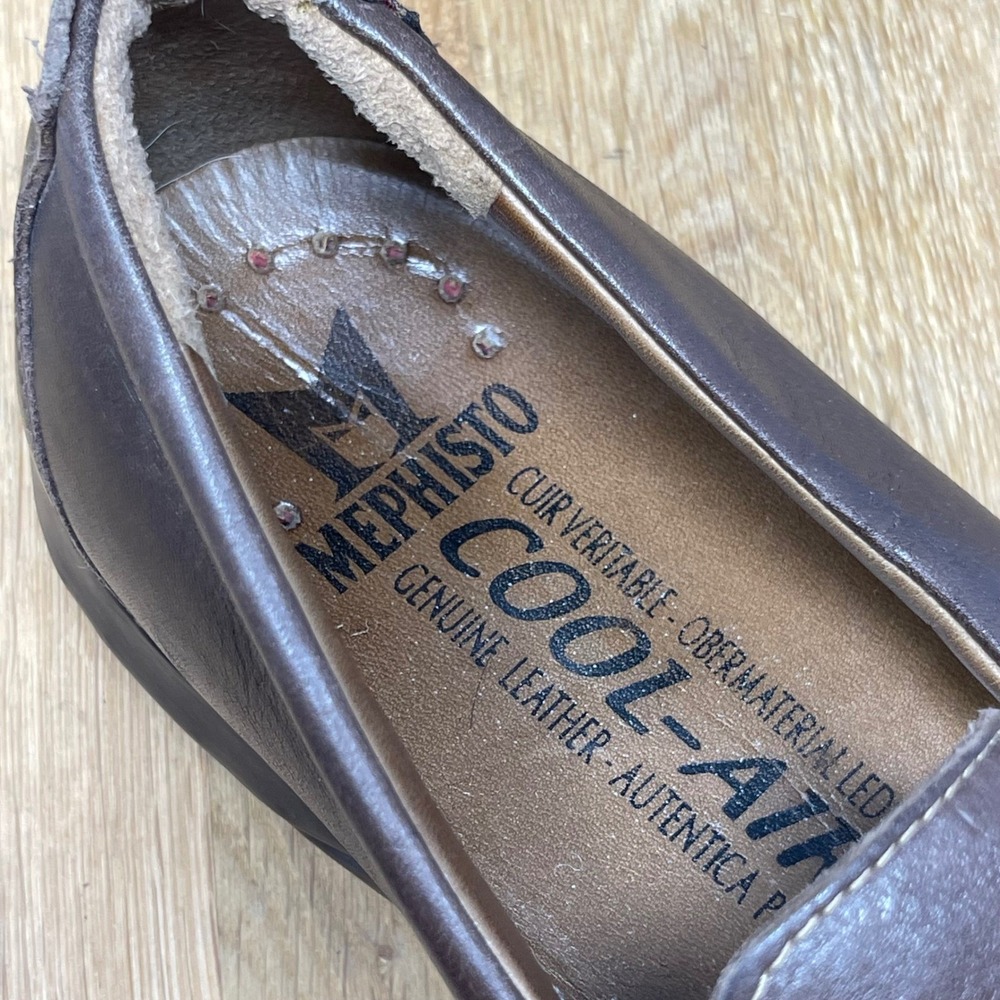 Mephisto Edlef Loafers Mens 8.5 Brown Leather Cool-Air Slip On Driving Shoes